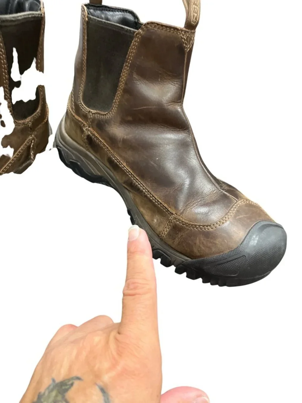 keen warm mens brown leather waterproof thermal ankle boos sz 8.5 SKU 10-794